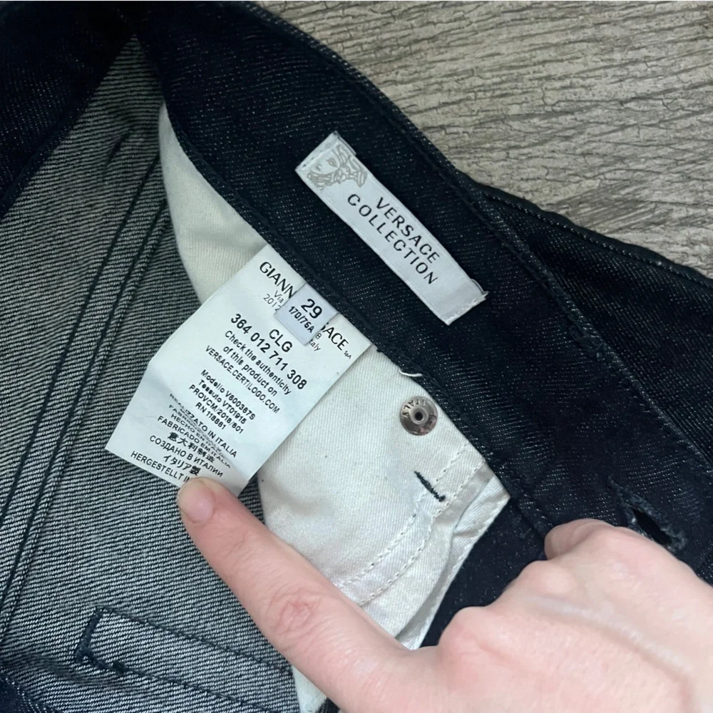 Versace Collection Men’s Dark Wash Trend Jeans, Straight Fit, Size 29 - Picture 3 of 9